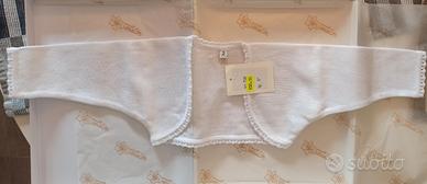 Coprispalle bianco cotone bimba cerimonia