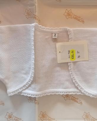 Coprispalle bianco cotone bimba cerimonia