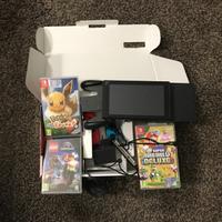 Nintendo switch con 3 giochi