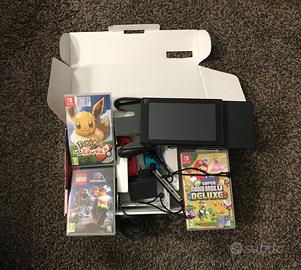 Nintendo switch con 3 giochi