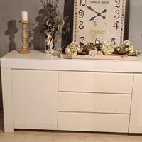 Madia credenza laccata bianca 180 cm