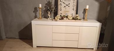 Madia credenza laccata bianca 180 cm