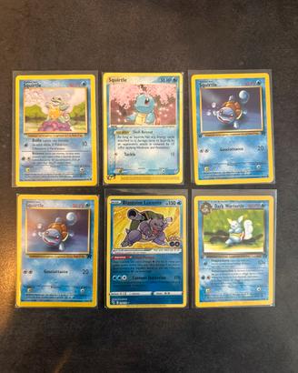 🐢 Lotto Carte Pokémon Linea Evolutiva Squirtle 💧