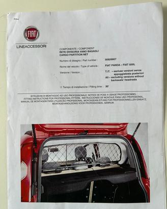 Rete divisoria vano bagagli per Panda / 500L