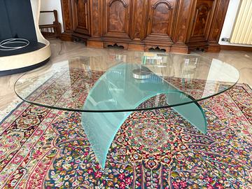 Tavolino da salotto in cristallo