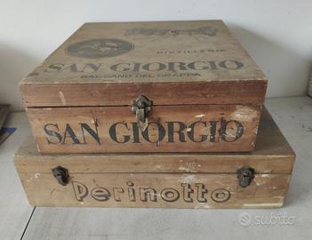 CASSETTE DI LEGNO VINTAGE - DISTILLERIE