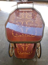 Carrello portavivande intarsio sorrentino anni 60