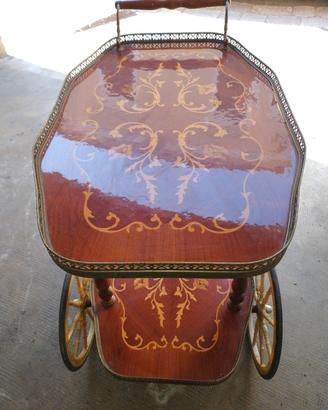 Carrello portavivande intarsio sorrentino anni 60