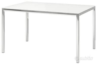 Torsby Ikea tavolo, cromato con piano in vetro
