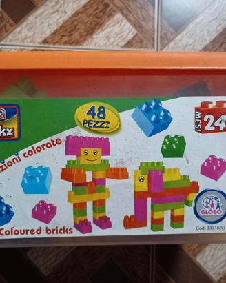 Mattoncini grandi colorati 48 pezzi Globo