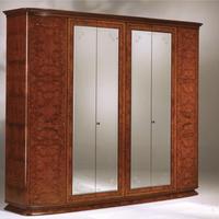 Armadio a 6 ante con specchio color ciliegio