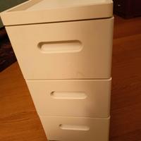 Cassettiera in plastica con ruote