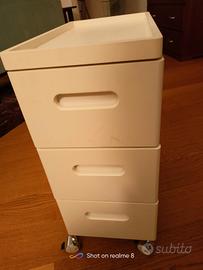 Cassettiera in plastica con ruote