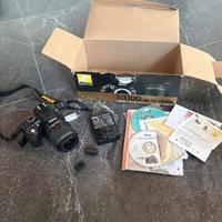 Nikon D3100 con scatola , driver e manuale