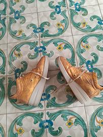 Ruco Line Sneakers con Zeppa Interna Oro/Bronzo