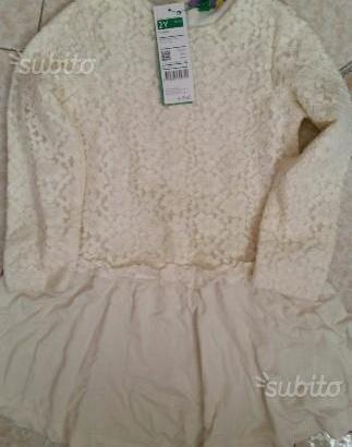 Vestito Benetton bambina NUOVO tg 2 anni
