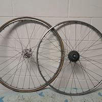 Coppia ruote bici da corsa vintage