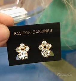 Orecchini a clips  con cristalli