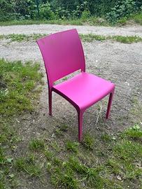 5 Sedie  Fucsia in Plastica