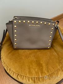 Borsa Michael Kors Taupe in pelle saffiano