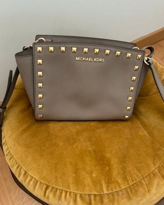 Borsa Michael Kors Taupe in pelle saffiano