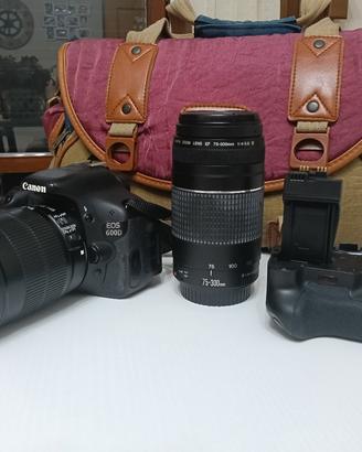 Canon Eos 600D con 18-135, 75-300 e Battery Grip 