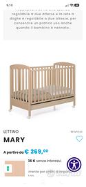 Lettino in legno marca Foppapedretti 