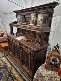 Credenza Autentica Antica Con alzata Fine 800