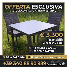 10 tavoli 50 sedie per bar e ristoranti