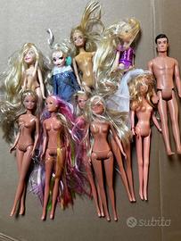 Lotto Barbie 11 bambole + 3 playset Mattel