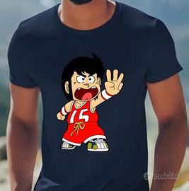 t-shirt blu scuro dedicata al mitico anime Gigi l