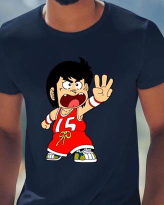  t-shirt blu scuro dedicata al mitico anime Gigi l