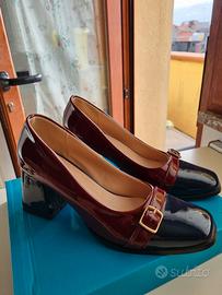 décolleté bicolore donna