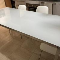 Tavolo cromato/lucido bianco Torsby - Ikea 180x85