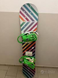 Snowboard Elan 142cm + Scarponi Burton + Sacca