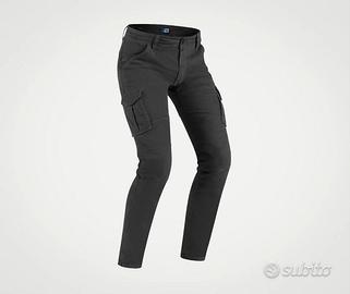 Jeans moto Uomo PMJ SANTIAGO - Grigio e Nero