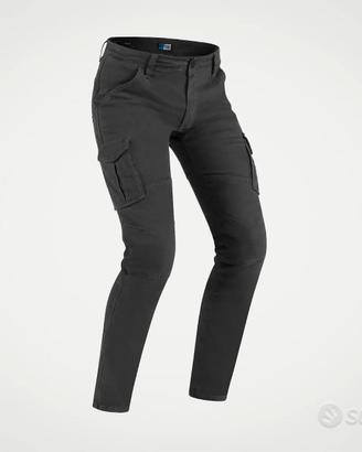 Jeans moto Uomo PMJ SANTIAGO - Grigio e Nero