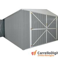 Box acciaio garage lamiera 360x600 grigio chiaro