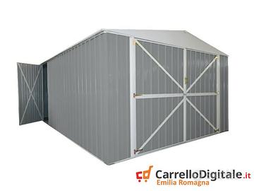 Box acciaio garage lamiera 360x600 grigio chiaro