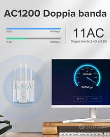 Ripetitore WiFi 1200Mbps Dual Band | Amplificatore Segnale 5GHz E 2.4GHz | Per Casa E Ufficio - Foto 5
