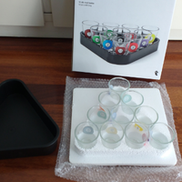 Bicchierini shotglas biliardo con vassoio tiger