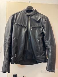 Giacca in pelle moto Copley Triumph taglia 50 nero