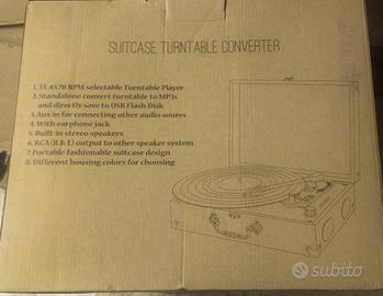 Giradischi wireless a valigetta