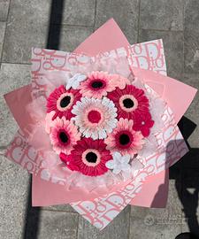 bouquet eterno di gerbere fatte a mano