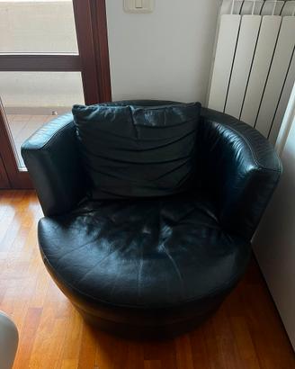poltrone in pelle nero