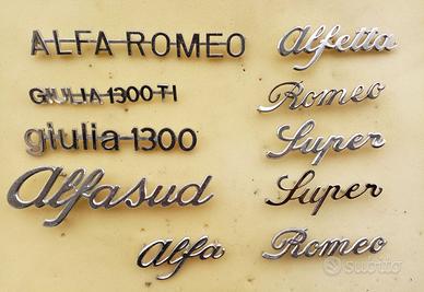 Emblemi Alfa Fiat Opel Giulia originali d'epoca