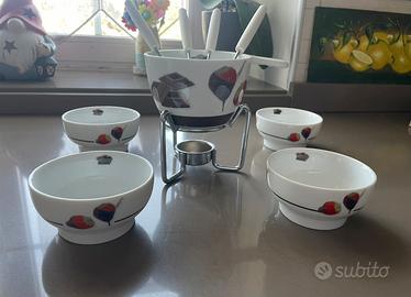 🍫 Set fonduta al cioccolato in ceramica