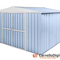 Box in Acciaio da giardino 360x345cm azzurro
