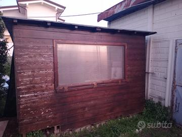 CASETTA LEGNO 3X2MT CON  TAVOLE 2CM