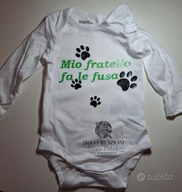 body neonato con scritte personalizzate